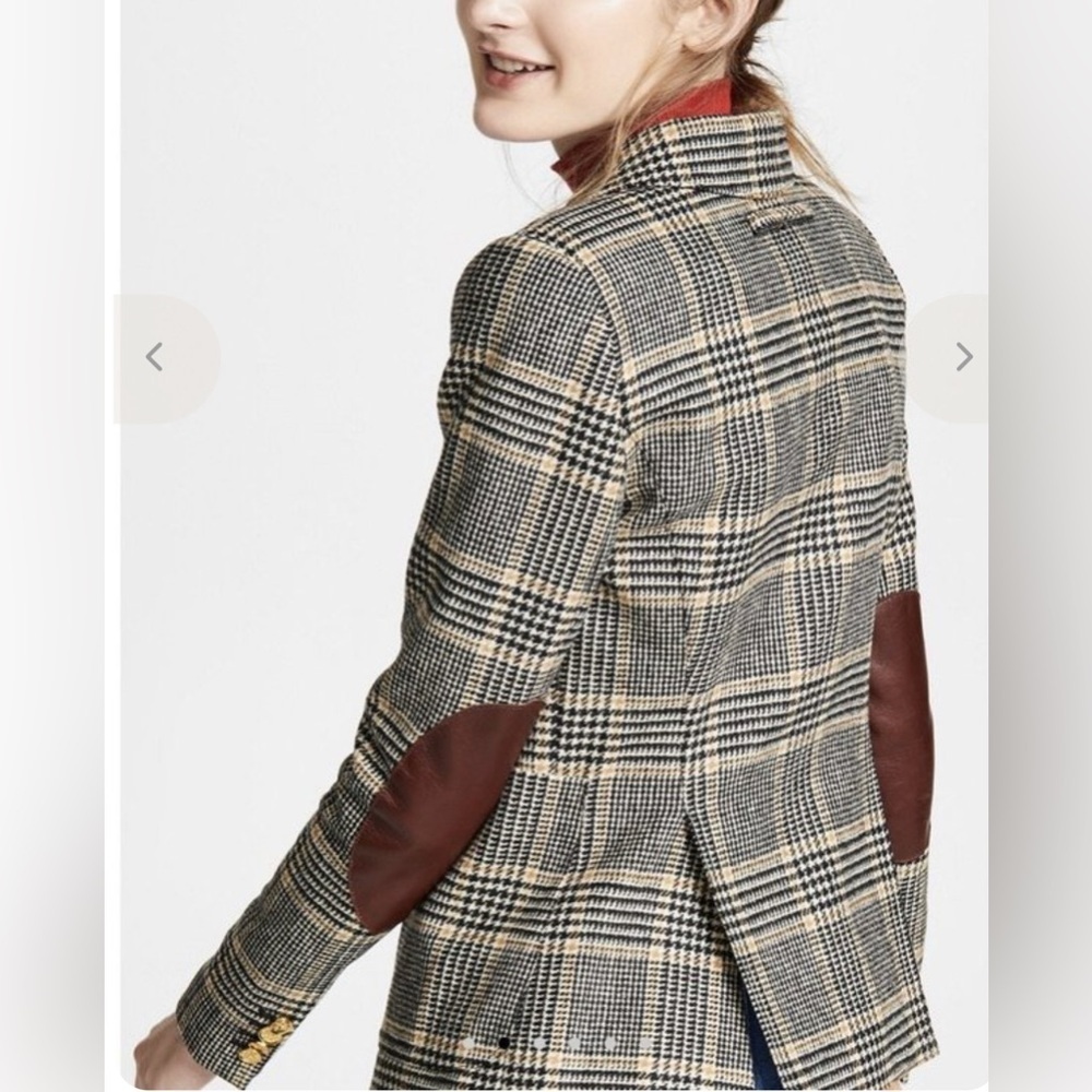 RRPUS$800 Smythe patch pocket duchess wool blazer camel black mahogany US4 - Picture 5 of 11